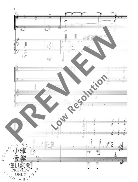 La tierra con los dientes for violin, violoncello and piano 鋼琴三重奏 大提琴鋼琴 朔特版 | 小雅音樂 Hsiaoya Music