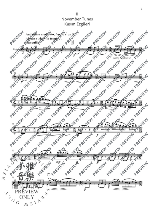 Flute World op. 84 7 solo pieces and duets for flute (flute, alto flute, bass flute) 賽伊．法佐 小品二重奏 中音低音長笛 朔特版 | 小雅音樂 Hsiaoya Music