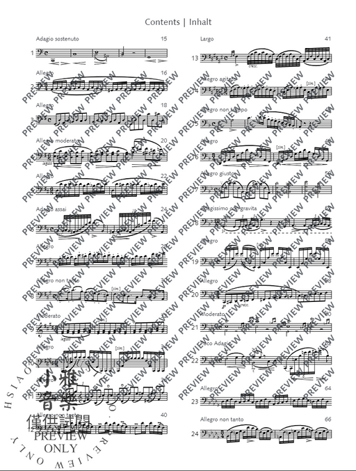 24 Daily Exercises in all Keys op. 155 多曹兒 大提琴 練習曲 朔特版 | 小雅音樂 Hsiaoya Music