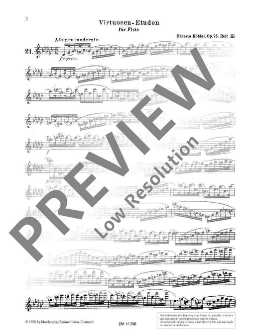 30 Virtuoso Etudes in all major and minor keys op. 75 Heft 3 練習曲 大調小調 長笛教材 齊默爾曼版 | 小雅音樂 Hsiaoya Music