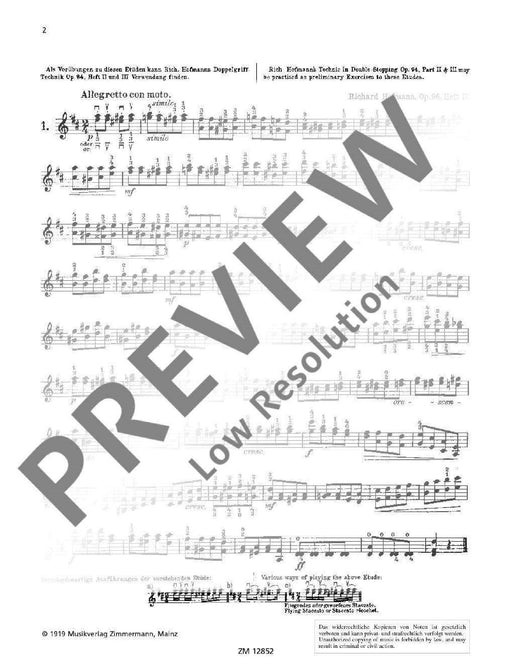 Universal Technique of Violin Playing op. 96 Heft 2 Melodic double stop études 小提琴 雙音 小提琴練習曲 齊默爾曼版 | 小雅音樂 Hsiaoya Music