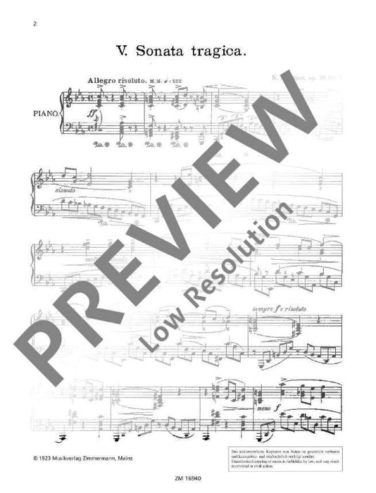 Vergessene Weisen (Forgotten Melodies) op. 39 No. 5 Sonata tragica 梅特納 被遺忘的旋律 被遺忘的旋律 奏鳴曲 鋼琴獨奏 齊默爾曼版 | 小雅音樂 Hsiaoya Music