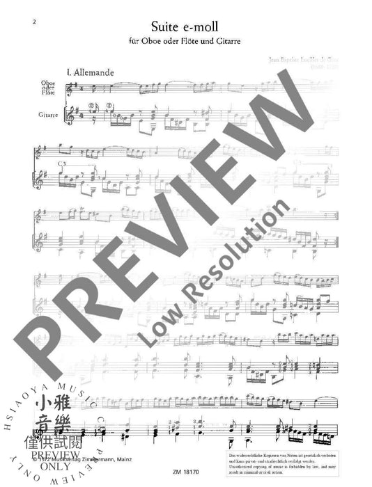 Suite E minor 混和二重奏 組曲小調 齊默爾曼版 | 小雅音樂 Hsiaoya Music