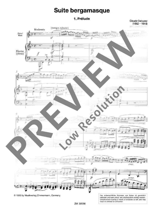 Suite bergamasque 德布西 貝加馬斯克組曲 長笛加鋼琴 齊默爾曼版 | 小雅音樂 Hsiaoya Music