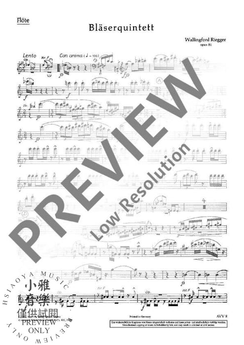 Wind quintet op. 51 木管五重奏 | 小雅音樂 Hsiaoya Music