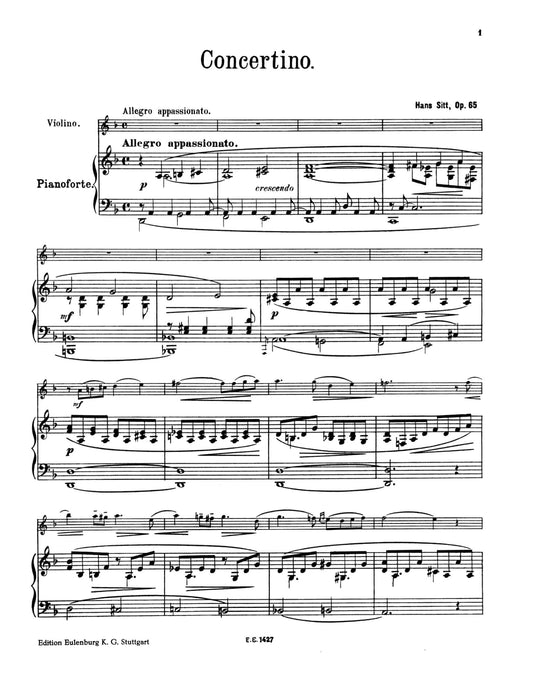 Concertino in D Minor op. 65 1st to 5th position 西特．漢斯 小協奏曲 小調 把位 小提琴加鋼琴 歐伊倫堡版 | 小雅音樂 Hsiaoya Music