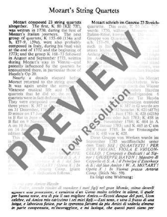 String Quartet G major KV 387 莫札特 弦樂四重奏大調 總譜 歐伊倫堡版 | 小雅音樂 Hsiaoya Music