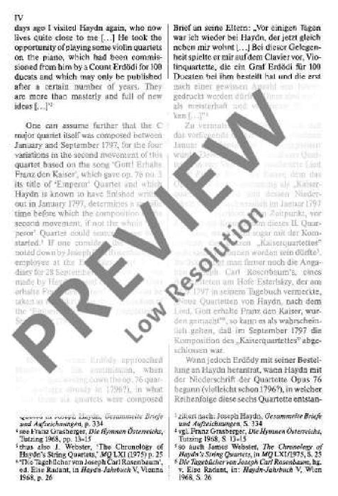 String Quartet C major, Emperor op. 76/3 Hob. III: 77 Erdödy-Quartet No. 3 海頓 弦樂四重奏大調 四重奏 總譜 歐伊倫堡版 | 小雅音樂 Hsiaoya Music