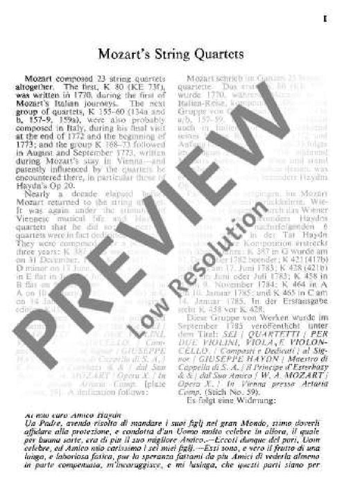 String Quartet C major KV 465 Dissonanzen 莫札特 弦樂四重奏大調 總譜 歐伊倫堡版 | 小雅音樂 Hsiaoya Music