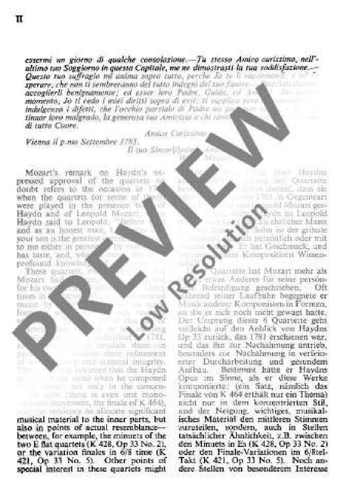 String Quartet C major KV 465 Dissonanzen 莫札特 弦樂四重奏大調 總譜 歐伊倫堡版 | 小雅音樂 Hsiaoya Music