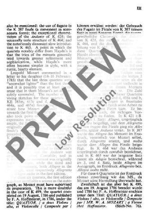 String Quartet C major KV 465 Dissonanzen 莫札特 弦樂四重奏大調 總譜 歐伊倫堡版 | 小雅音樂 Hsiaoya Music