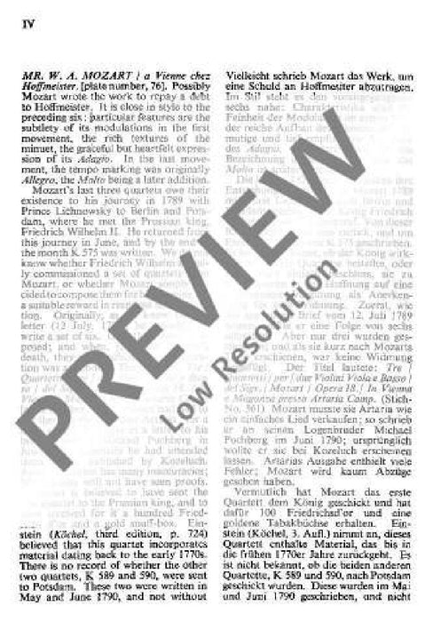 String Quartet C major KV 465 Dissonanzen 莫札特 弦樂四重奏大調 總譜 歐伊倫堡版 | 小雅音樂 Hsiaoya Music