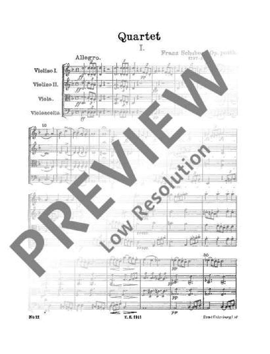 String Quartet D minor op. posth. D 810 Death and the Maiden 舒伯特 弦樂四重奏小調 總譜 歐伊倫堡版 | 小雅音樂 Hsiaoya Music