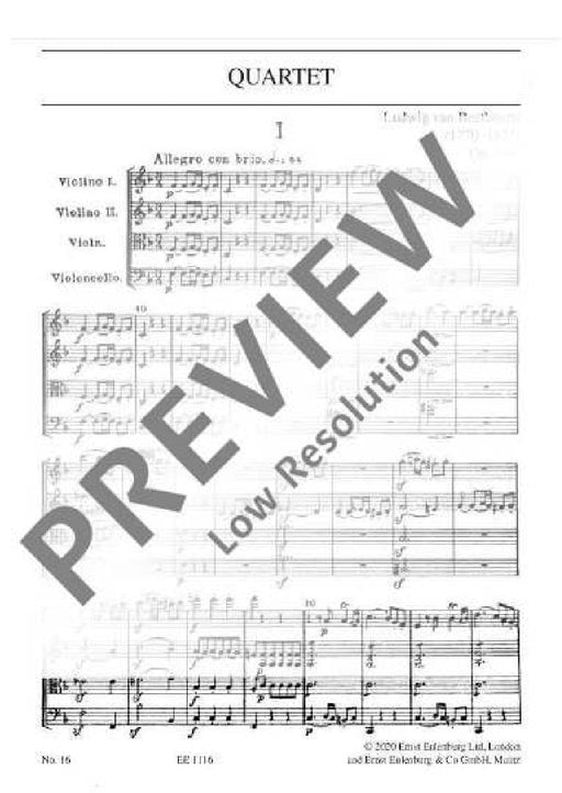 String Quartet F major op. 18/1 Amenda (final version) 貝多芬 弦樂四重奏大調 總譜 歐伊倫堡版 | 小雅音樂 Hsiaoya Music