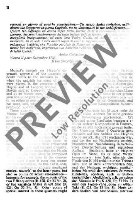 Strinq Quartet D major KV 499 莫札特 四重奏大調 總譜 歐伊倫堡版 | 小雅音樂 Hsiaoya Music