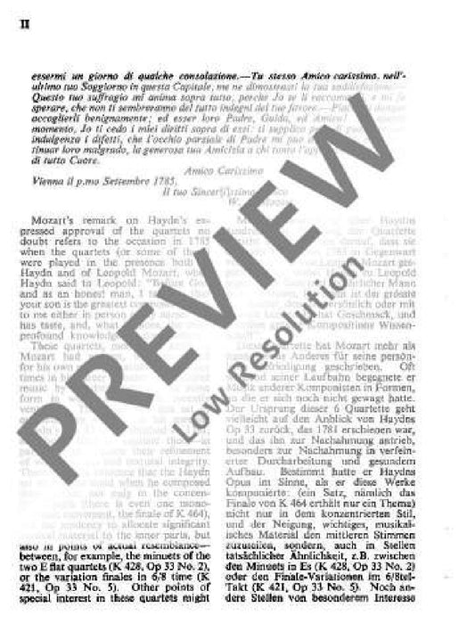 String Quartet D major KV 575 Prussian No. 1 莫札特 弦樂四重奏大調 總譜 歐伊倫堡版 | 小雅音樂 Hsiaoya Music