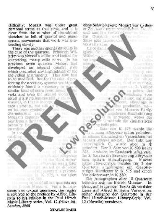 String Quartet D major KV 575 Prussian No. 1 莫札特 弦樂四重奏大調 總譜 歐伊倫堡版 | 小雅音樂 Hsiaoya Music