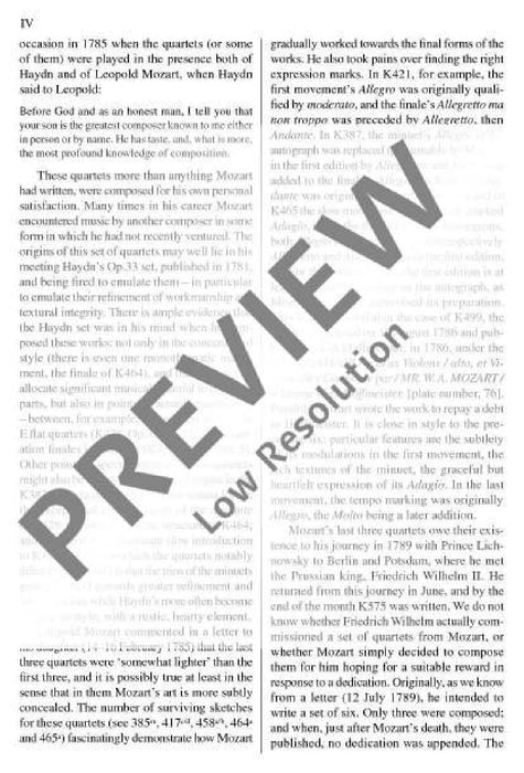 String Quartet D minor KV 421 莫札特 弦樂四重奏小調 總譜 歐伊倫堡版 | 小雅音樂 Hsiaoya Music