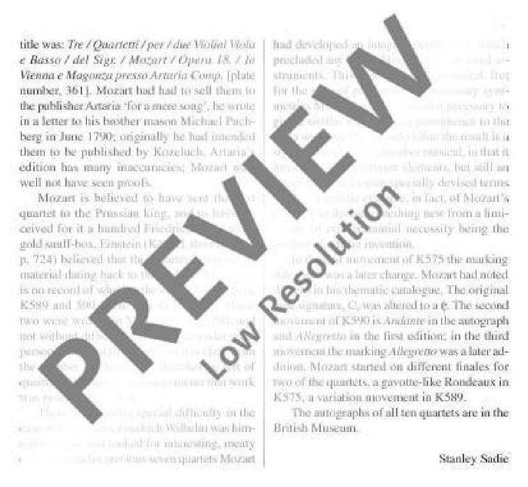 String Quartet D minor KV 421 莫札特 弦樂四重奏小調 總譜 歐伊倫堡版 | 小雅音樂 Hsiaoya Music