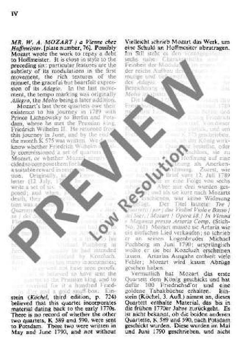 String Quartet Eb major KV 428 莫札特 弦樂四重奏大調 總譜 歐伊倫堡版 | 小雅音樂 Hsiaoya Music