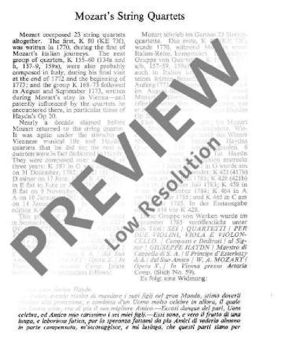 String Quartet A major KV 464 莫札特 弦樂四重奏大調 總譜 歐伊倫堡版 | 小雅音樂 Hsiaoya Music