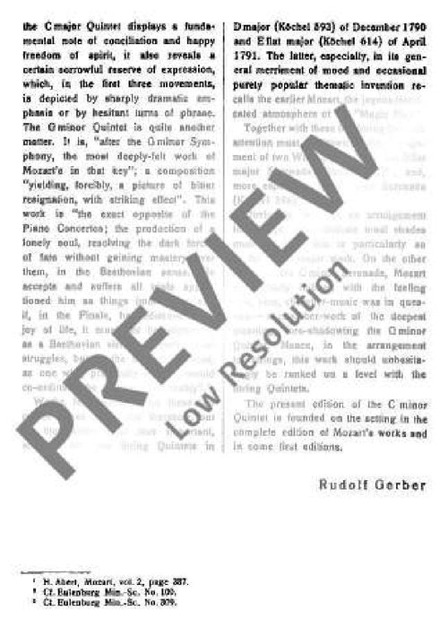 String Quintet C minor KV 406 arranged from Serenade No. 12 (K 388) 莫札特 弦樂五重奏小調 改編小夜曲 總譜 歐伊倫堡版 | 小雅音樂 Hsiaoya Music