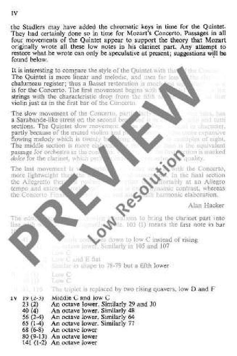 Quintet A major KV 581 莫札特 五重奏大調 總譜 歐伊倫堡版 | 小雅音樂 Hsiaoya Music