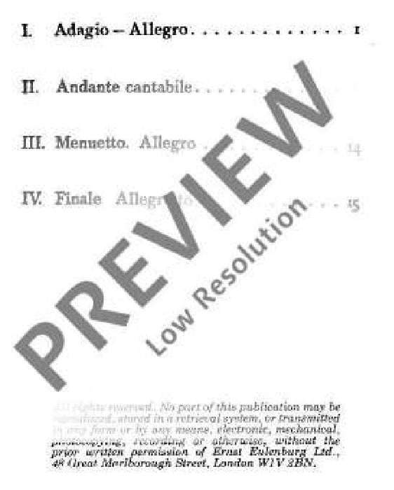 String Quartet D major op. 71/2 Hob. III: 70 Appony-Quartet No. 2 海頓 弦樂四重奏大調 四重奏 總譜 歐伊倫堡版 | 小雅音樂 Hsiaoya Music