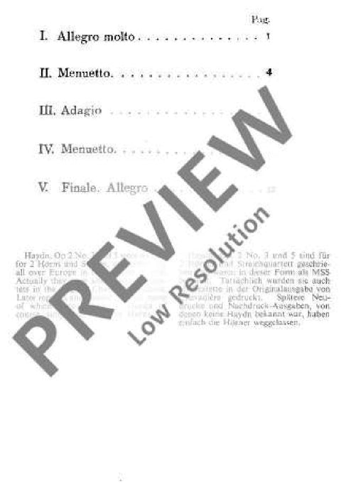 String Quartet Eb major op. 2/3 Hob. III: 9 海頓 弦樂四重奏大調 總譜 歐伊倫堡版 | 小雅音樂 Hsiaoya Music