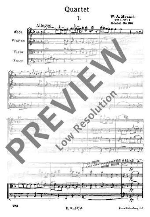 Quartet F major KV 370 莫札特 四重奏大調 總譜 歐伊倫堡版 | 小雅音樂 Hsiaoya Music