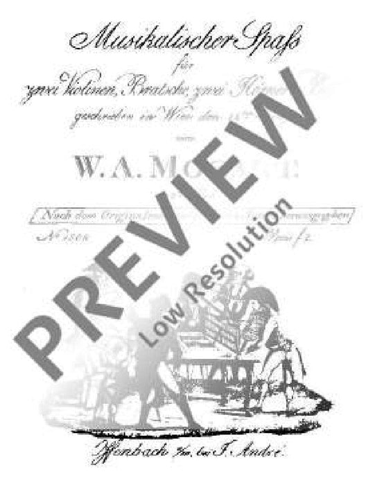 A Musical Joke F major KV 522 Dorfmusikanten-Sextett 莫札特 大調 總譜 歐伊倫堡版 | 小雅音樂 Hsiaoya Music