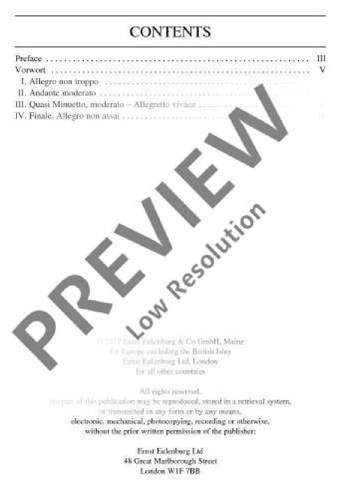 String Quartet A minor op. 51/2 布拉姆斯 弦樂四重奏小調 總譜 歐伊倫堡版 | 小雅音樂 Hsiaoya Music