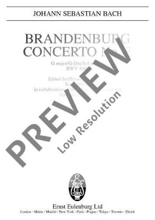 Brandenburg Concerto No. 3 G major BWV 1048 巴赫約翰‧瑟巴斯提安 布蘭登堡協奏曲 大調 總譜 歐伊倫堡版 | 小雅音樂 Hsiaoya Music