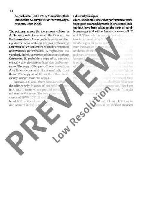 Brandenburg Concerto No. 6 Bb major BWV 1051 巴赫約翰‧瑟巴斯提安 布蘭登堡協奏曲 大調 總譜 歐伊倫堡版 | 小雅音樂 Hsiaoya Music