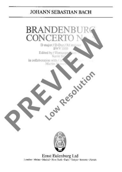 Brandenburg Concerto No. 5 D major BWV 1050 巴赫約翰‧瑟巴斯提安 布蘭登堡協奏曲 大調 總譜 歐伊倫堡版 | 小雅音樂 Hsiaoya Music