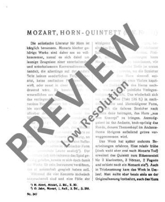 Quintet Eb major KV 407 莫札特 五重奏大調 總譜 歐伊倫堡版 | 小雅音樂 Hsiaoya Music