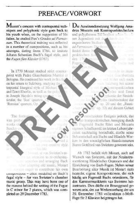 Adagio and Fugue C minor KV 546 莫札特 慢板復格曲小調 總譜 歐伊倫堡版 | 小雅音樂 Hsiaoya Music