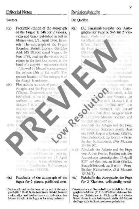 Adagio and Fugue C minor KV 546 莫札特 慢板復格曲小調 總譜 歐伊倫堡版 | 小雅音樂 Hsiaoya Music