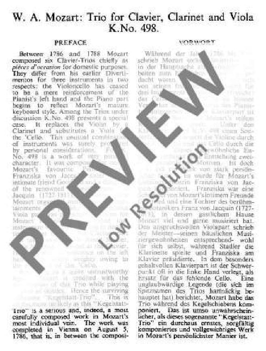 Trio Eb major KV 498 Kegelstatt-Trio 莫札特 三重奏大調 三重奏 總譜 歐伊倫堡版 | 小雅音樂 Hsiaoya Music