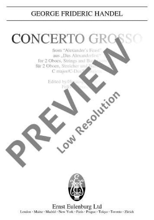 Concerto grosso C major HWV 318 from Alexander's Feast 韓德爾 大協奏曲大調 總譜 歐伊倫堡版 | 小雅音樂 Hsiaoya Music