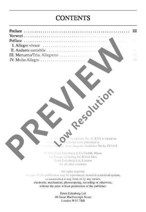 Symphony No. 41 C major KV 551 Jupiter 莫札特 交響曲 大調 總譜 歐伊倫堡版 | 小雅音樂 Hsiaoya Music