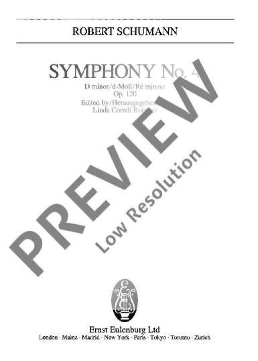 Symphony No. 4 D minor op. 120 舒曼．羅伯特 交響曲 小調 總譜 歐伊倫堡版 | 小雅音樂 Hsiaoya Music