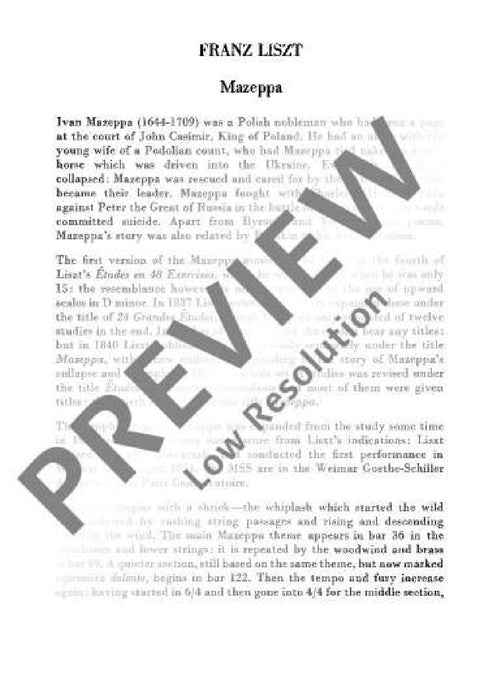 Mazeppa Symphonic Poem No. 6 李斯特 馬采巴交響詩 總譜 歐伊倫堡版 | 小雅音樂 Hsiaoya Music