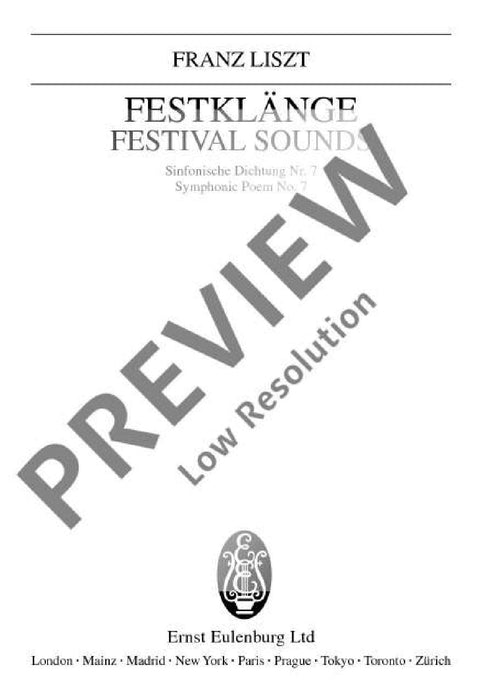 Festival Sounds Symphonic Poem No. 7 李斯特 交響詩 總譜 歐伊倫堡版 | 小雅音樂 Hsiaoya Music