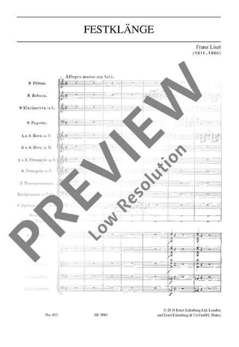 Festival Sounds Symphonic Poem No. 7 李斯特 交響詩 總譜 歐伊倫堡版 | 小雅音樂 Hsiaoya Music