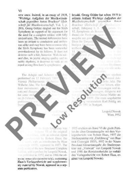 Symphony No. 6 A major From Anton Bruckner: Sämtliche Werke. Kritische Gesamtausgabe 布魯克納 交響曲 大調 總譜 歐伊倫堡版 | 小雅音樂 Hsiaoya Music
