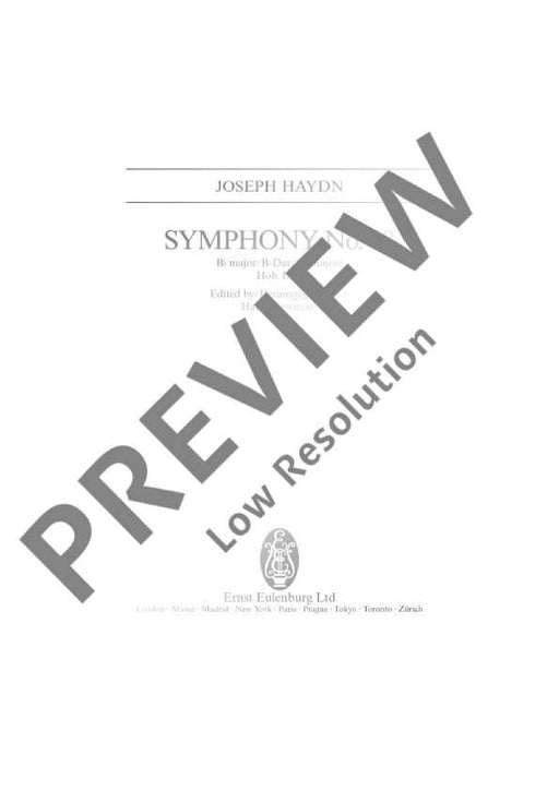 Symphony No. 98 Bb major Hob. I: 98 London No. 4 海頓 交響曲 大調 總譜 歐伊倫堡版 | 小雅音樂 Hsiaoya Music