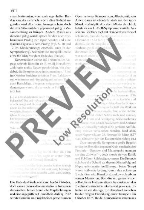 Symphony No. 2 B minor 玻羅定 交響曲 小調 總譜 歐伊倫堡版 | 小雅音樂 Hsiaoya Music