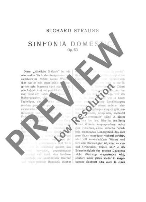 Symphonia domestica op. 53 TrV 209 Symphonic Poem 史特勞斯理查 交響曲 交響詩 總譜 歐伊倫堡版 | 小雅音樂 Hsiaoya Music