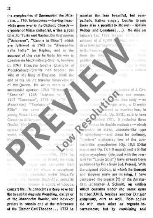 Symphony D major op. 18/4 巴赫約翰‧克里斯提安 交響曲大調 總譜 歐伊倫堡版 | 小雅音樂 Hsiaoya Music